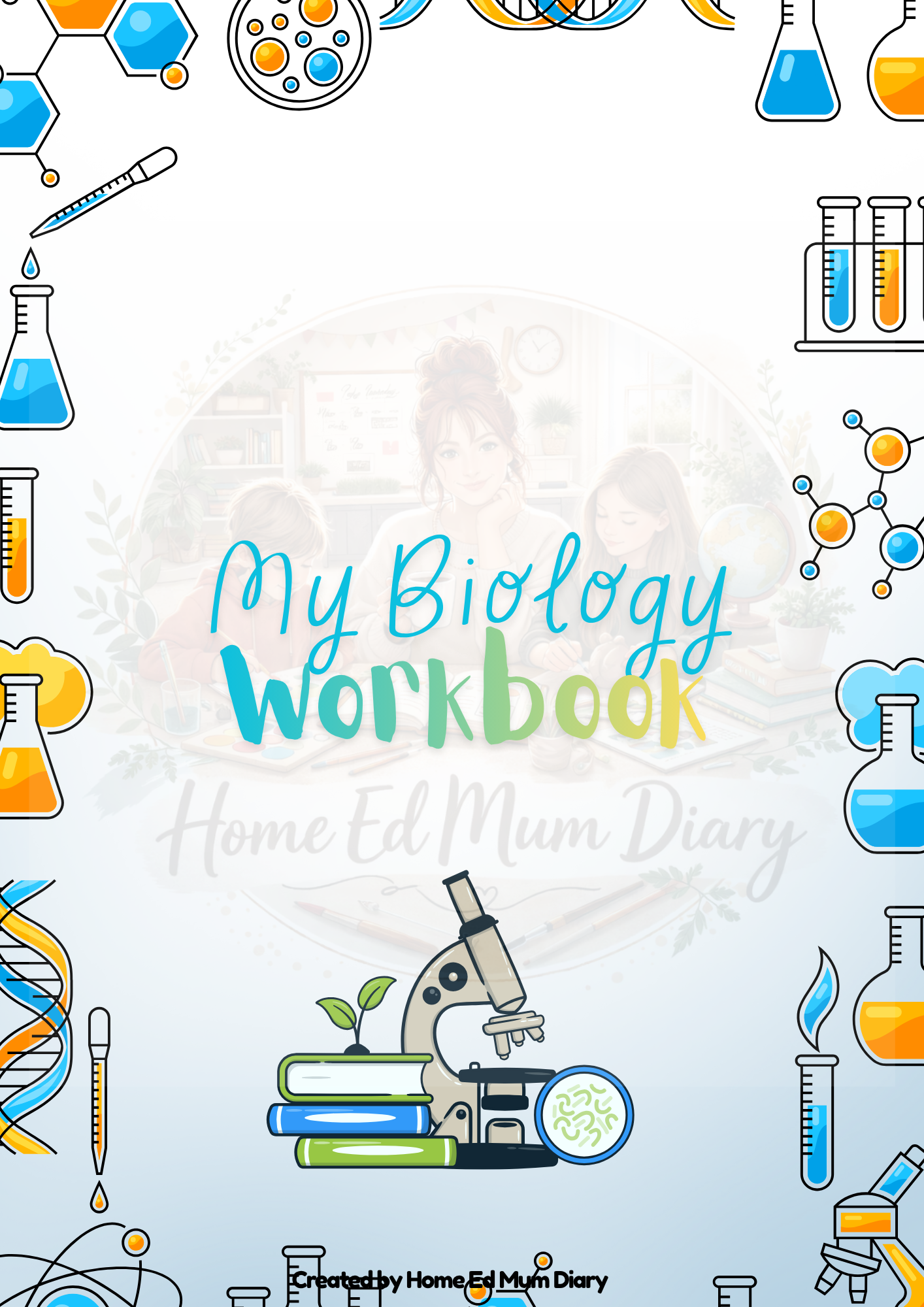 Printable Workbook Front Covers Bundle Set of 6