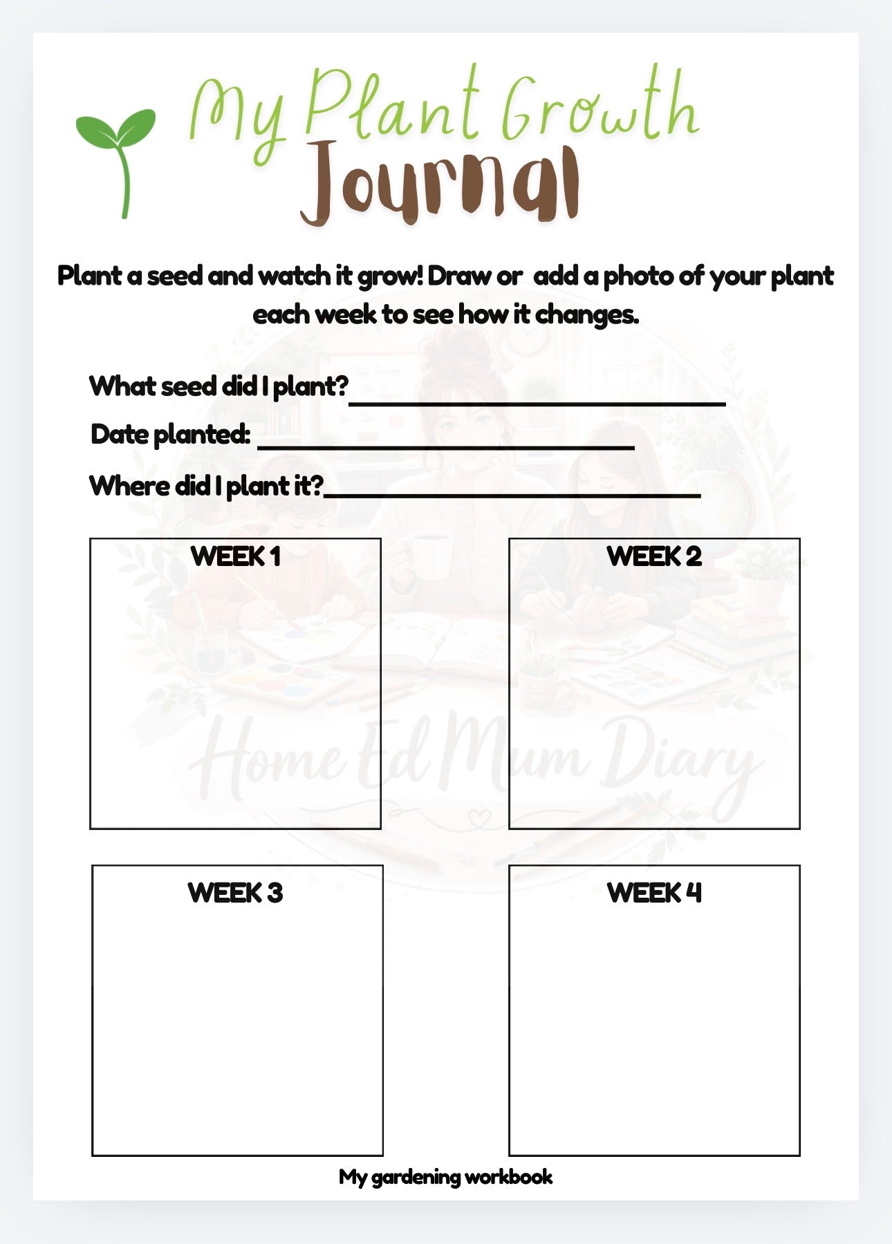 My Gardening Workbook (PDF Download)