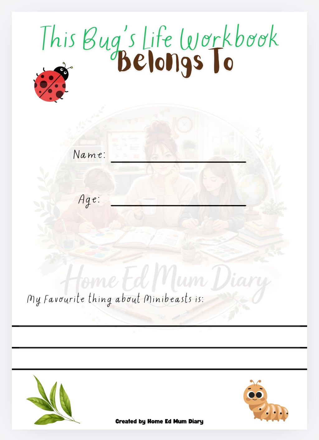 A Bug's Life - Minibeast Workbook  (PDF Download)