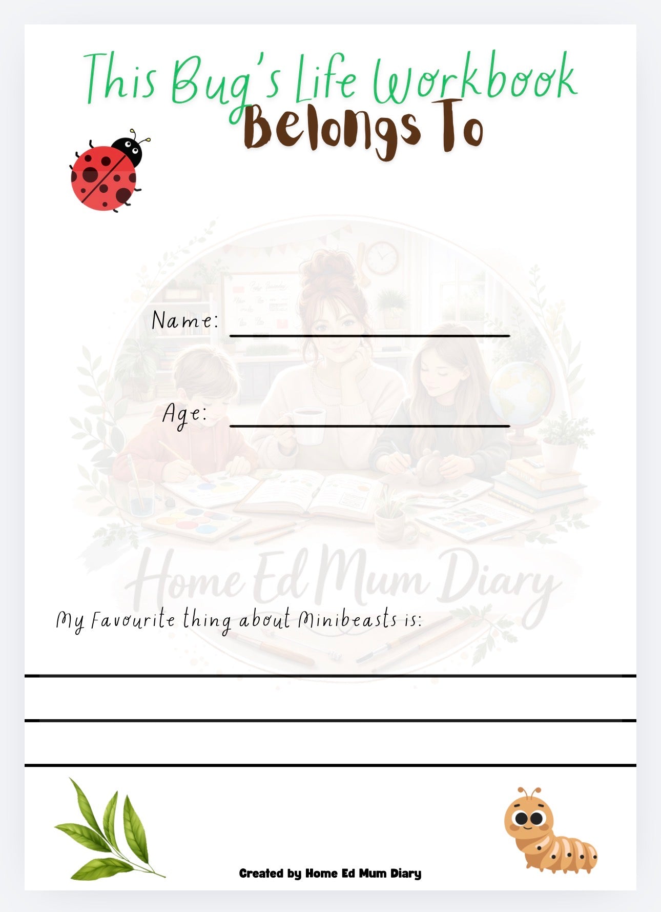 A Bug's Life - Minibeast Workbook  (PDF Download)
